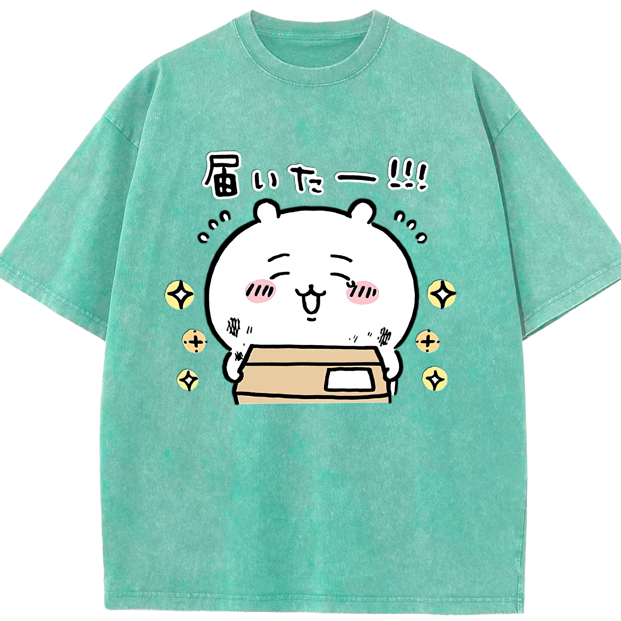 （画像用） ちいかわ ちいかわ Chii-kawa chiikawa 綿100% ヴィンテージ風 半袖Tシャツ（フロントプリント）